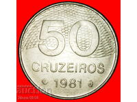 Ⰺ MAP (1981-1986): BRAZILIA ★ 50 CRUZEIROS 1981! MATRIȚA I!