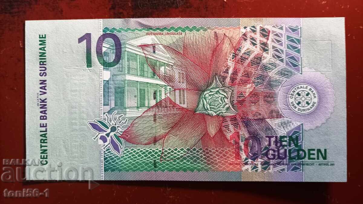 Σουρινάμ 10 γκίλντερ 2000 UNC