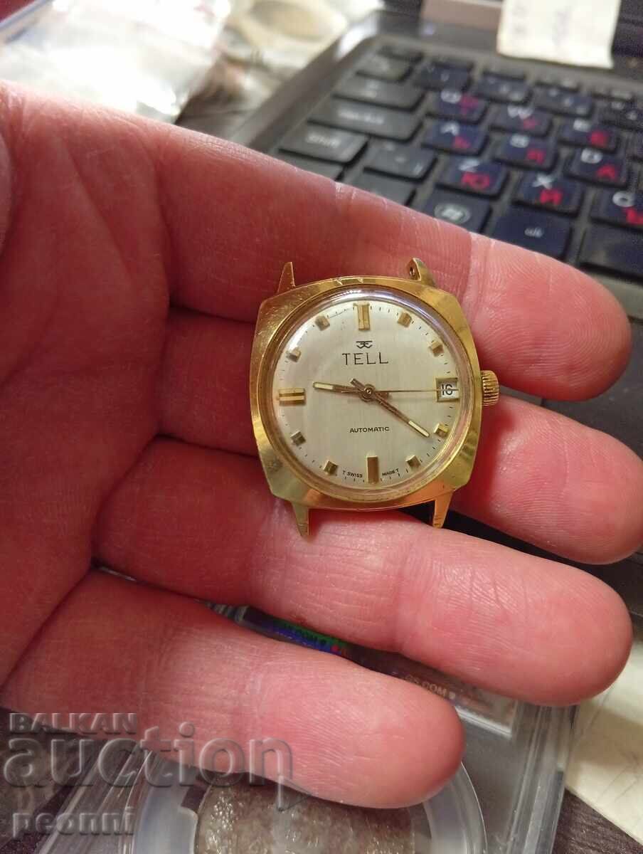 Ceas elvețian placat cu aur Tell - automatic - 5 Ceas elvețian placat cu aur Tell - automatic - 5