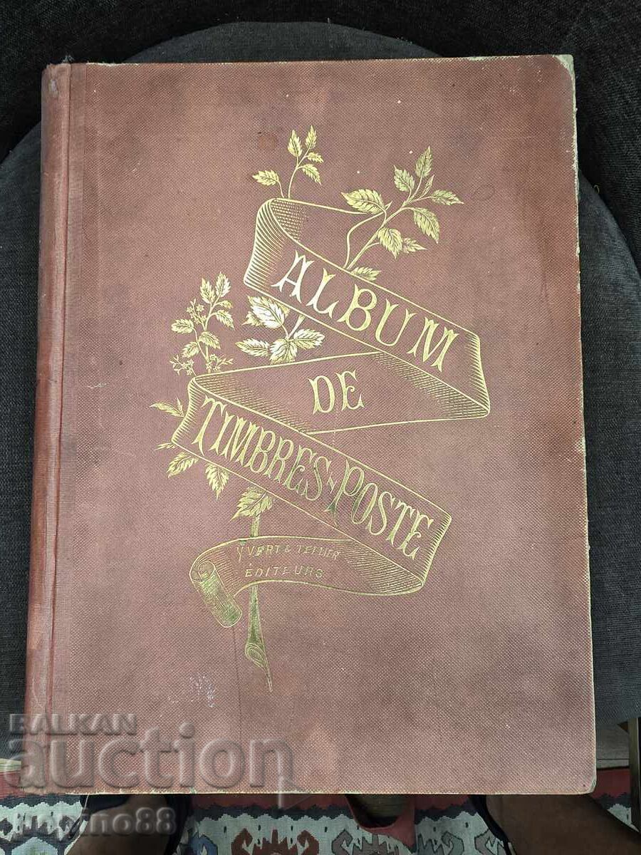 Antique French stamp album