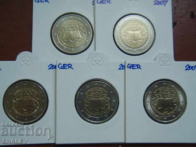 2 euro 2007 Germania "Roma" A,D,F,G,J /Germania/ - Unc 2 euro cu preț € 47.89 | 93.67 BGN