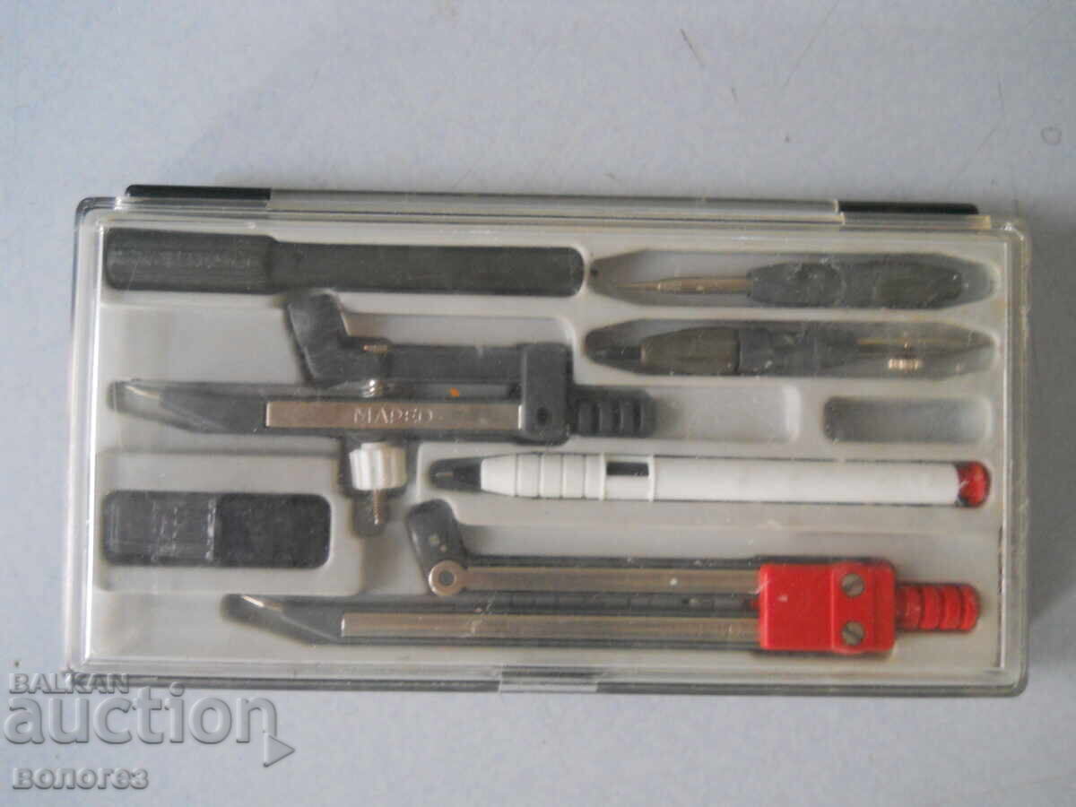 Set of vintage drawing instruments "Maped" France Set of vintage drawing instruments "Maped" France