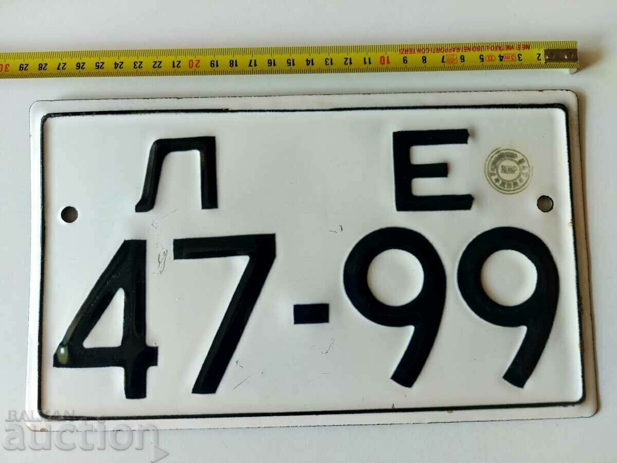 47 - 99 SOC NUMĂR DE ÎNREGISTRARE PLACĂ EMALTĂ AUTO