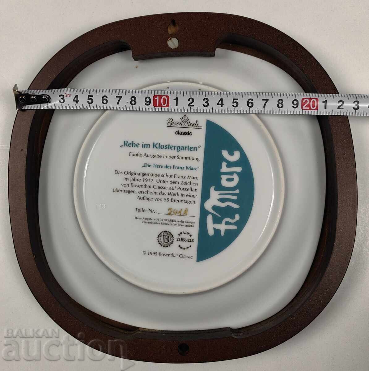 CERB ÎN... FARFURIE DIN PORȚELAN ROSENTHAL TABLOU MARCA BRADEX - 5
