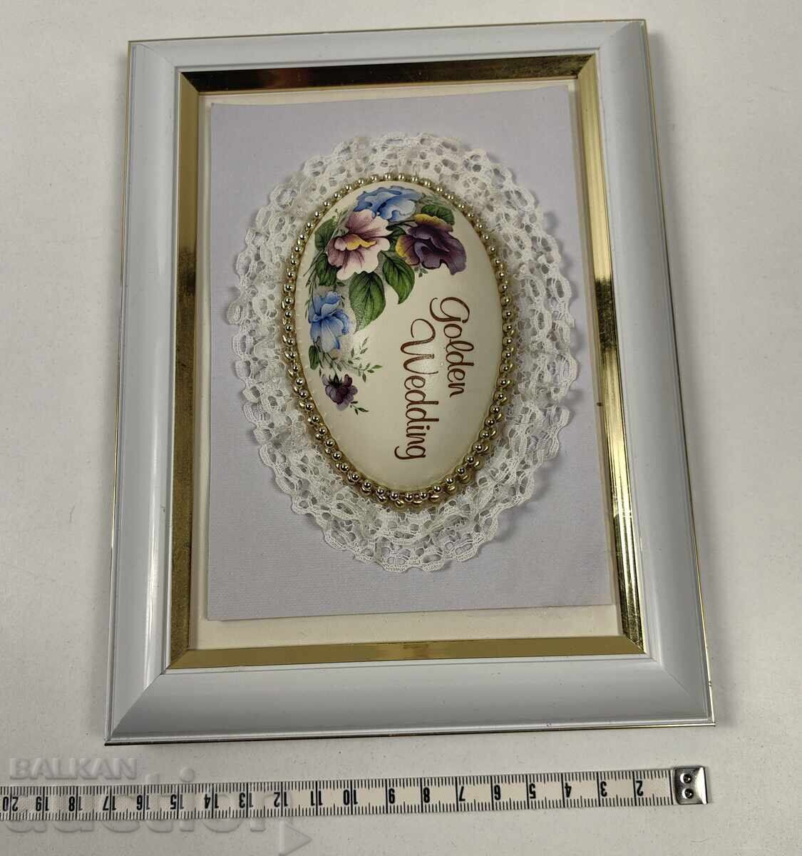 GOLDEN WEDDING FRAME GIFT ANNIVERSARY PANEL PICTURE DECORATION with price € 3.00 | 5.87 BGN