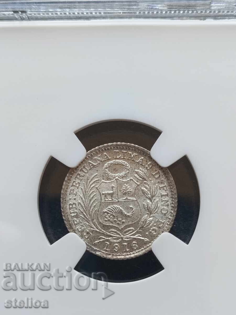 1/2 Dinero Peru 1916 NGC MS67 cu preț € 190.00 | 371.61 BGN