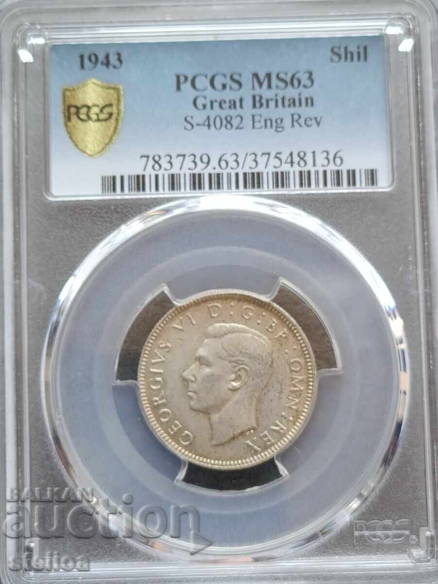 1 Shilling Great Britain 1943 PCGS MS63 1 Shilling Great Britain 1943 PCGS MS63