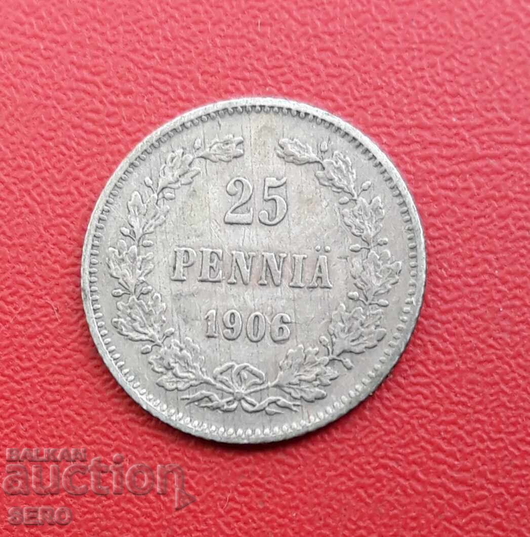 Rusia/pentru Finlanda/ 25 penniä 1906 - foarte rară Rusia/pentru Finlanda/ 25 penniä 1906 - foarte rară