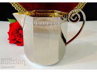 Silver-plated WMF running ostrich creamer, gold-plated