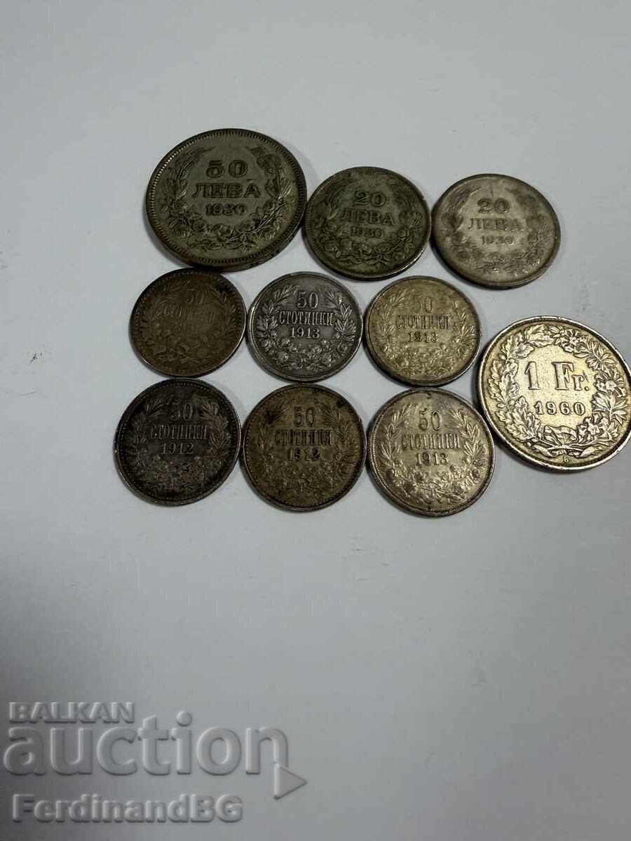 Δημοπρασία Παρτίδα ασημένιων νομισμάτων του 1 σεντ