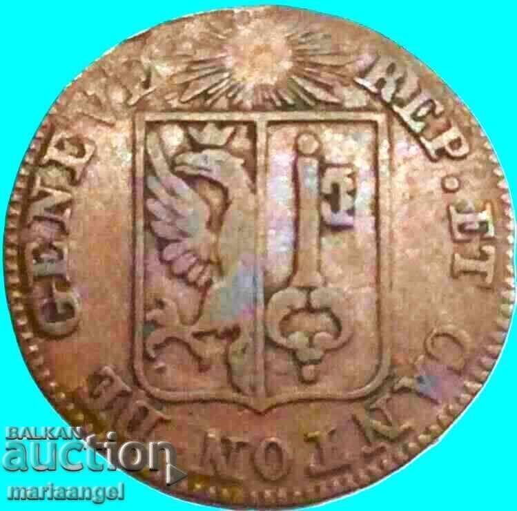 1 σολ 1825 Ελβετία Γενεύη καντόνι SWISS μπιλόν - 5