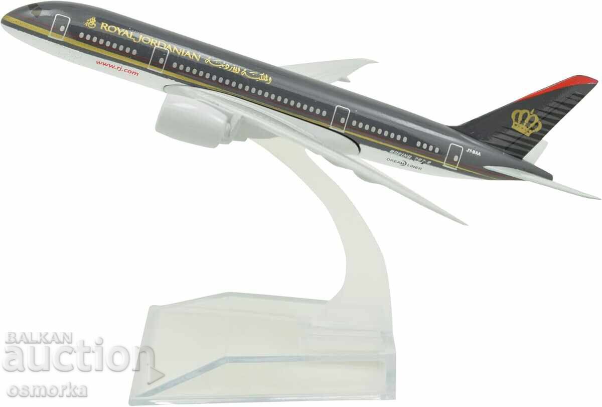 Model avion Boeing 787 Royal Jordanian machetă frumoasă