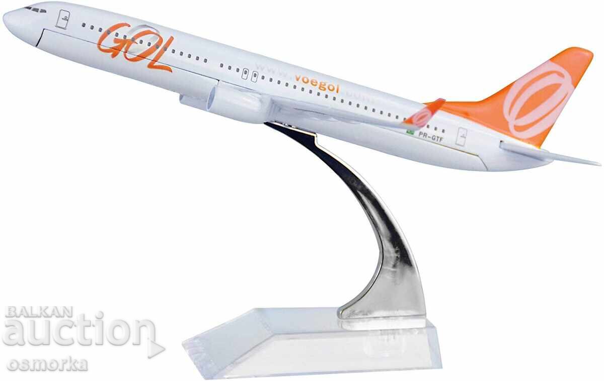 Model avion Boeing 737 Gol machetă metalică Voegol Braz Model avion Boeing 737 Gol machetă metalică Voegol Braz