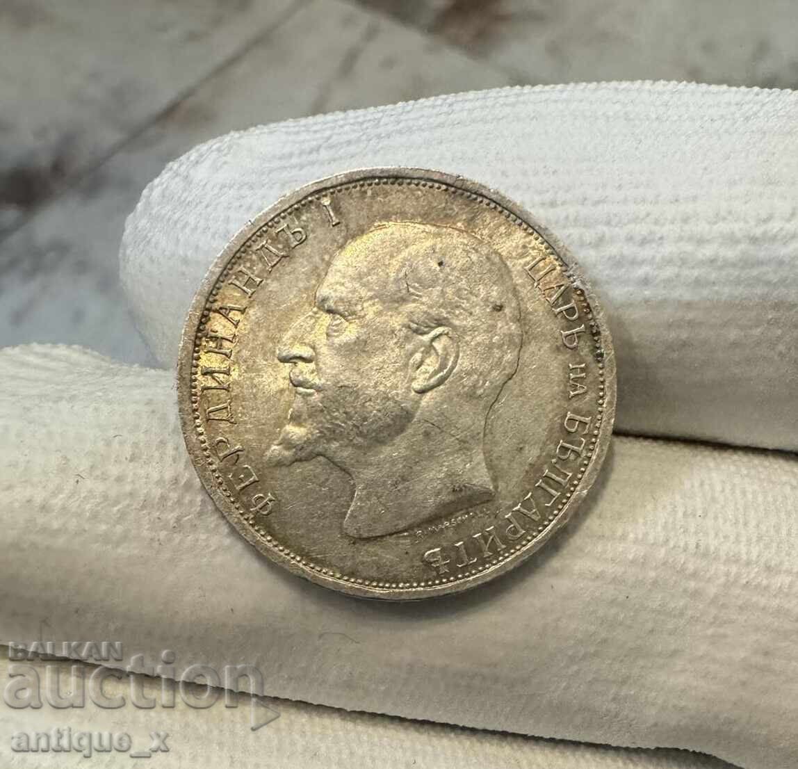 1 leu 1912 - Ferdinand I - argint - cu luciu de batere cu preț € 42.00 | 82.15 BGN