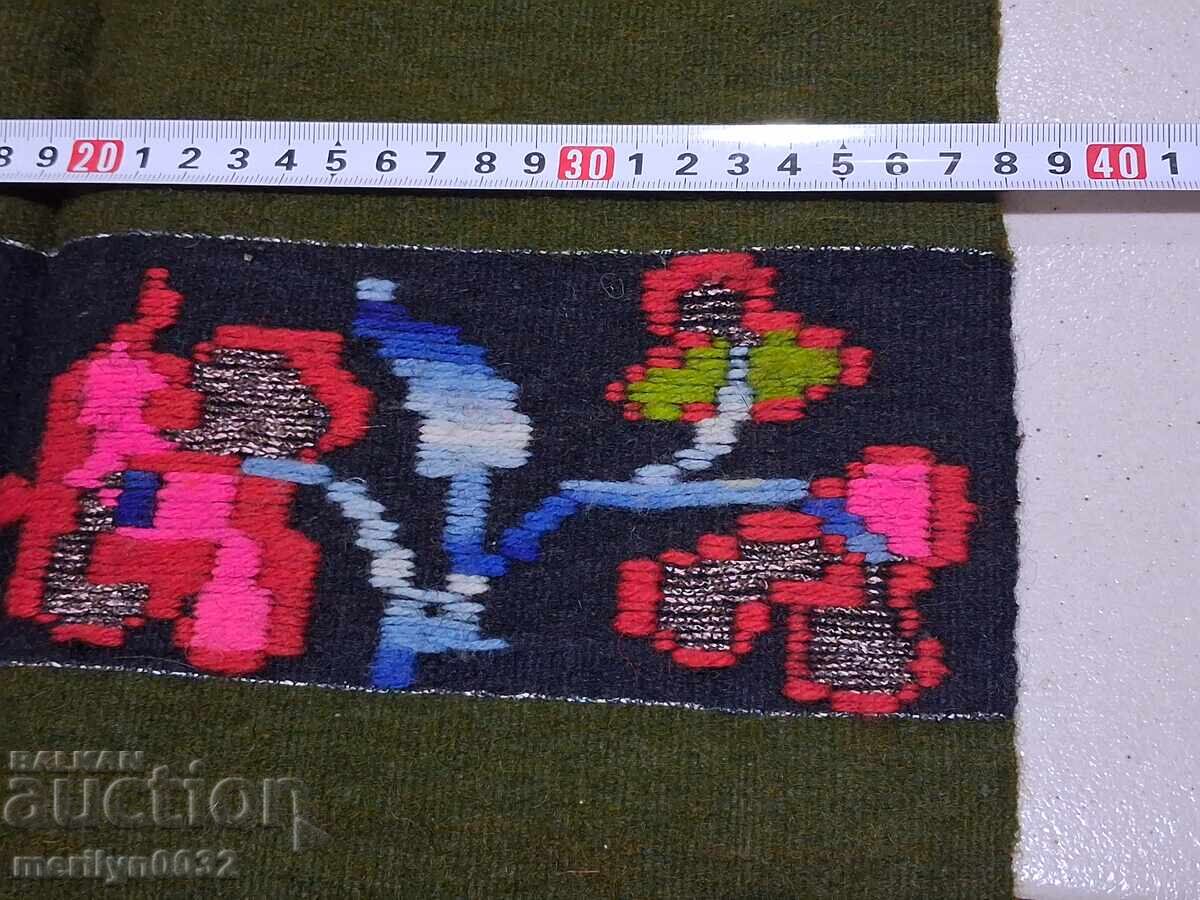 Șorț vechi țesut manual cu broderie, costum - 5