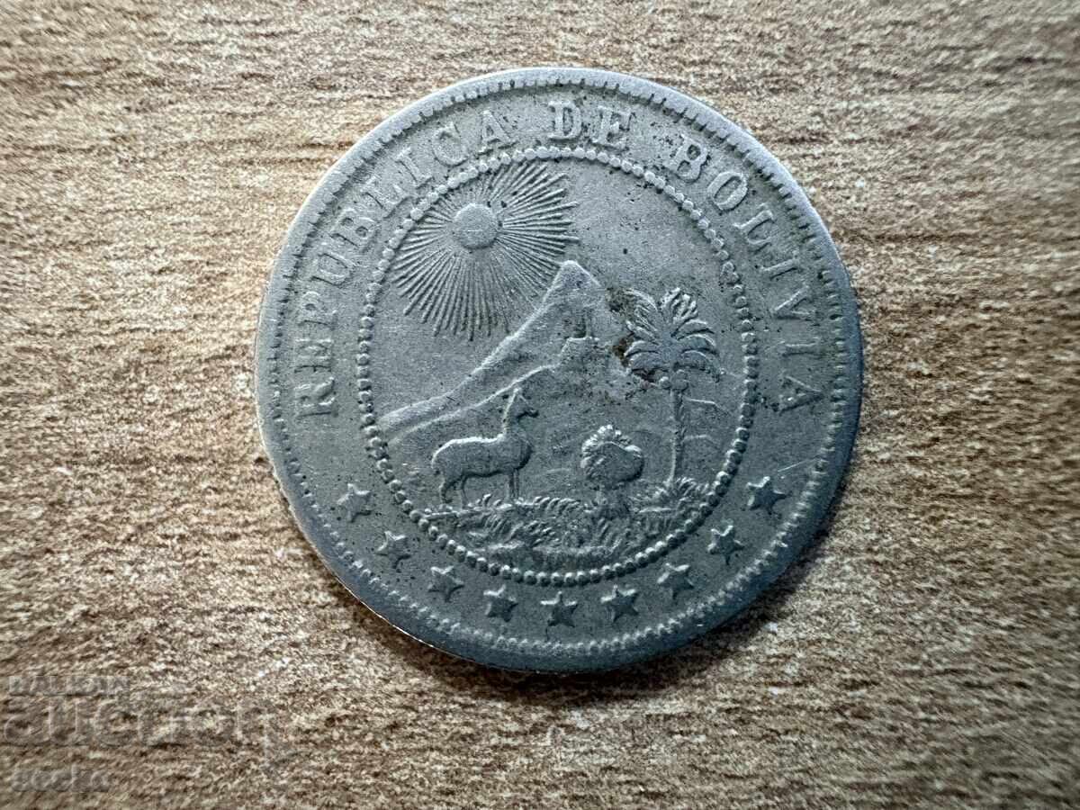 Bolivia - 10 centavos (1935) cu preț € 0.90 | 1.76 BGN Bolivia - 10 centavos (1935) cu preț € 0.90 | 1.76 BGN