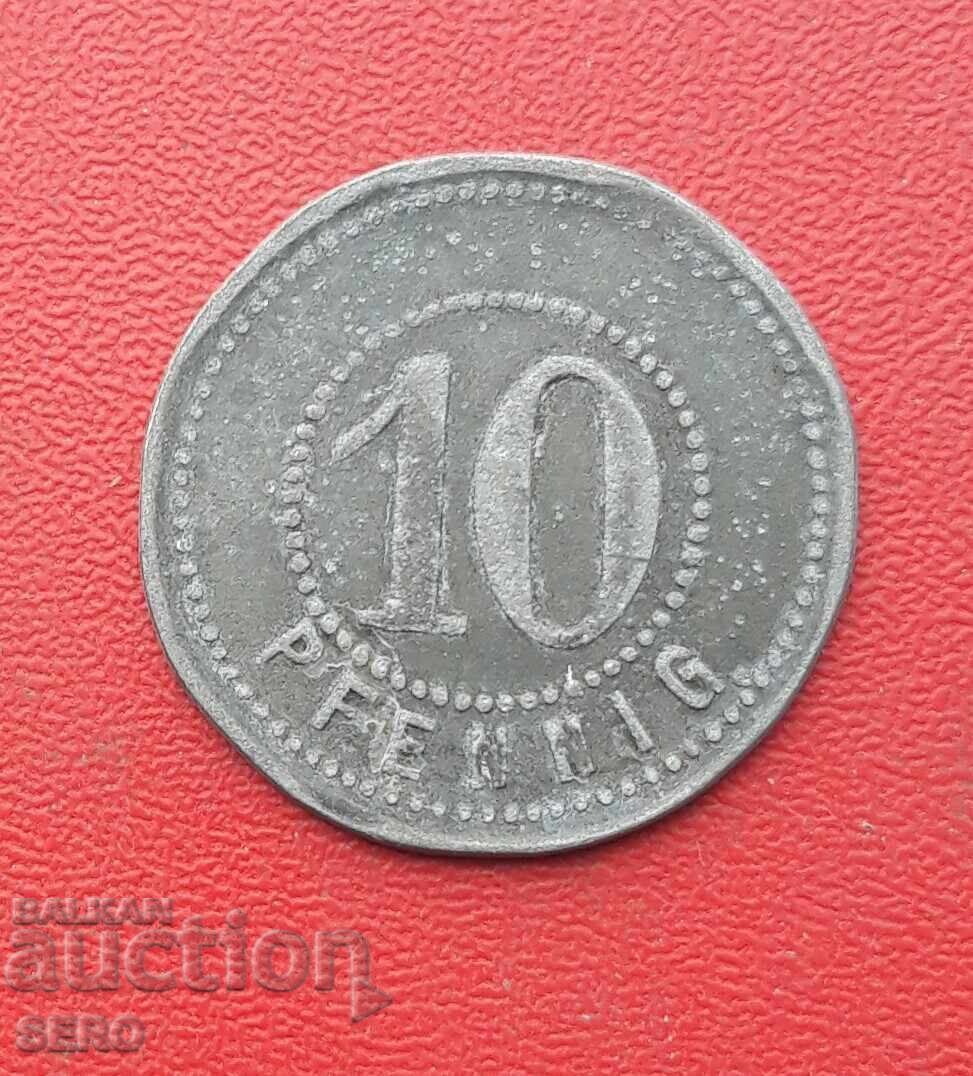 Germany - North Rhine-Westphalia - Hamborn - 10 Pfennig 1917 with price € 2.01 | 3.93 BGN