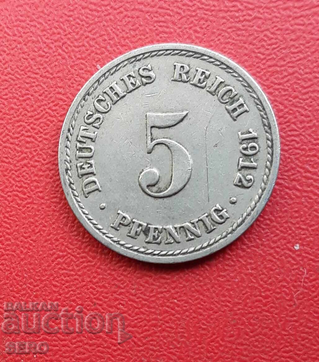 Germania-5 Pfennig 1912 A-Berlin Germania-5 Pfennig 1912 A-Berlin