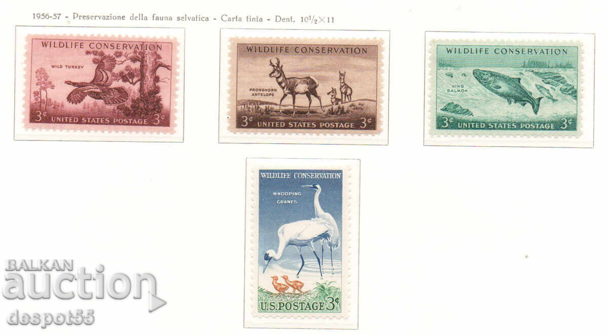 1956-57. STATELE UNITE ALE AMERICII. Conservarea faunei sălbatice. 1956-57. STATELE UNITE ALE AMERICII. Conservarea faunei sălbatice.