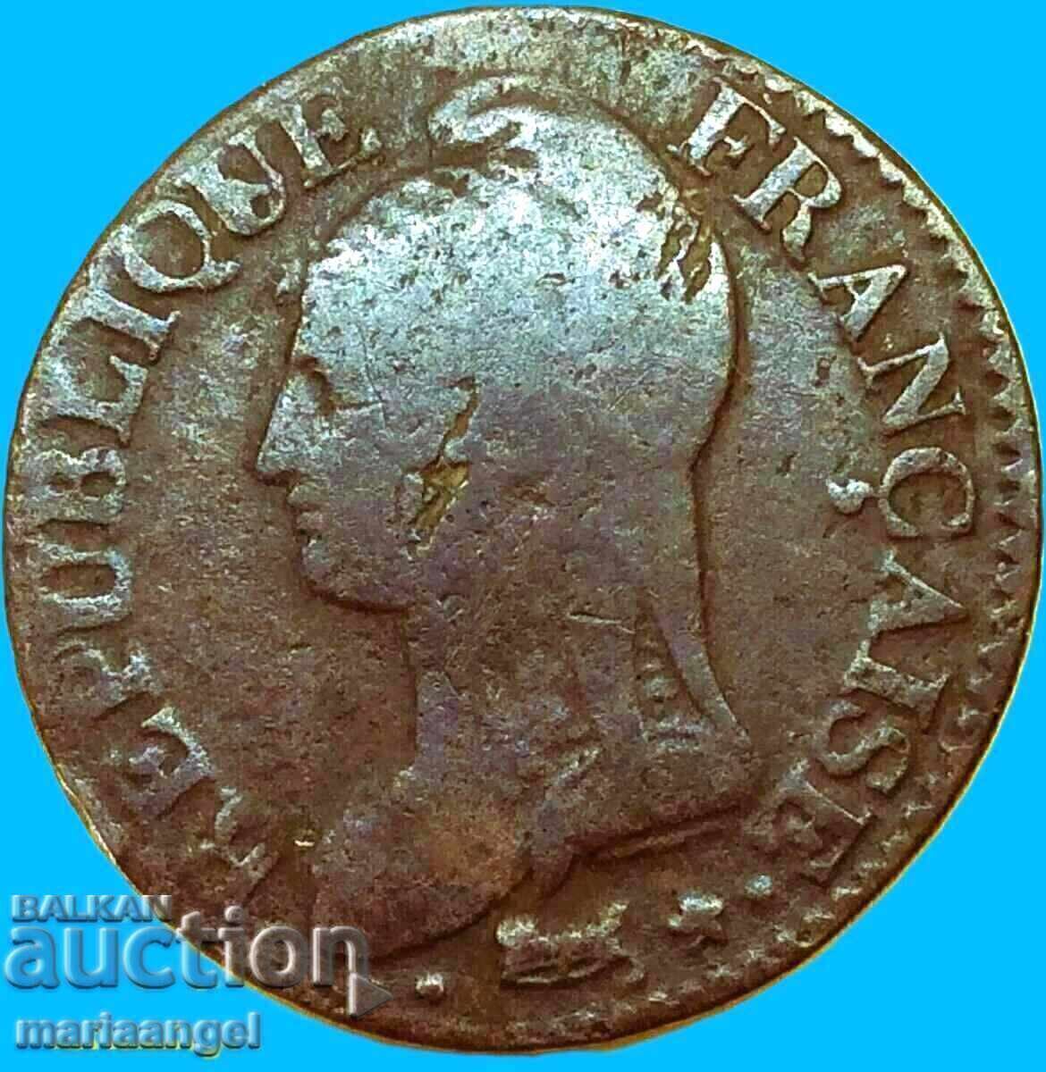 France 5 centimes 1799 LAN 8 France Consulate of Napoleon - 5