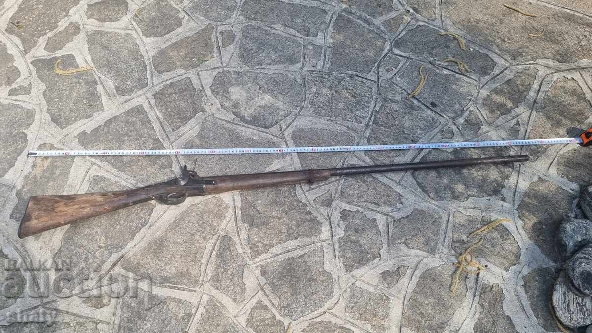 Old haiduk percussion rifle. Combat model