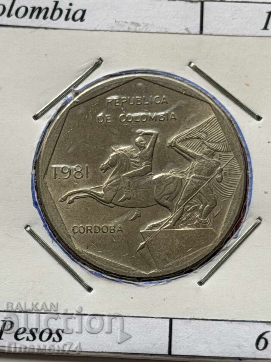 10 pesos 1981 Columbia cu preț € 2.00 | 3.91 BGN