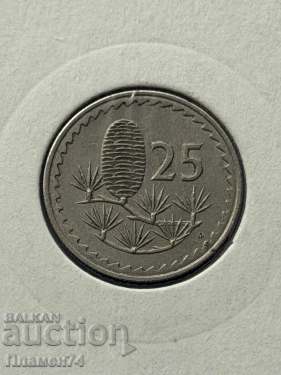 25 Mils 1968 Cyprus 25 Mils 1968 Cyprus