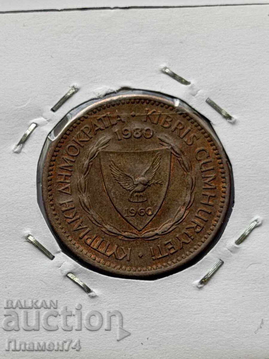 5 мила 1980 Кипър с цена € 2.00 | 3.91 лв.