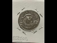 25 centavos 1991 Republica Dominicană