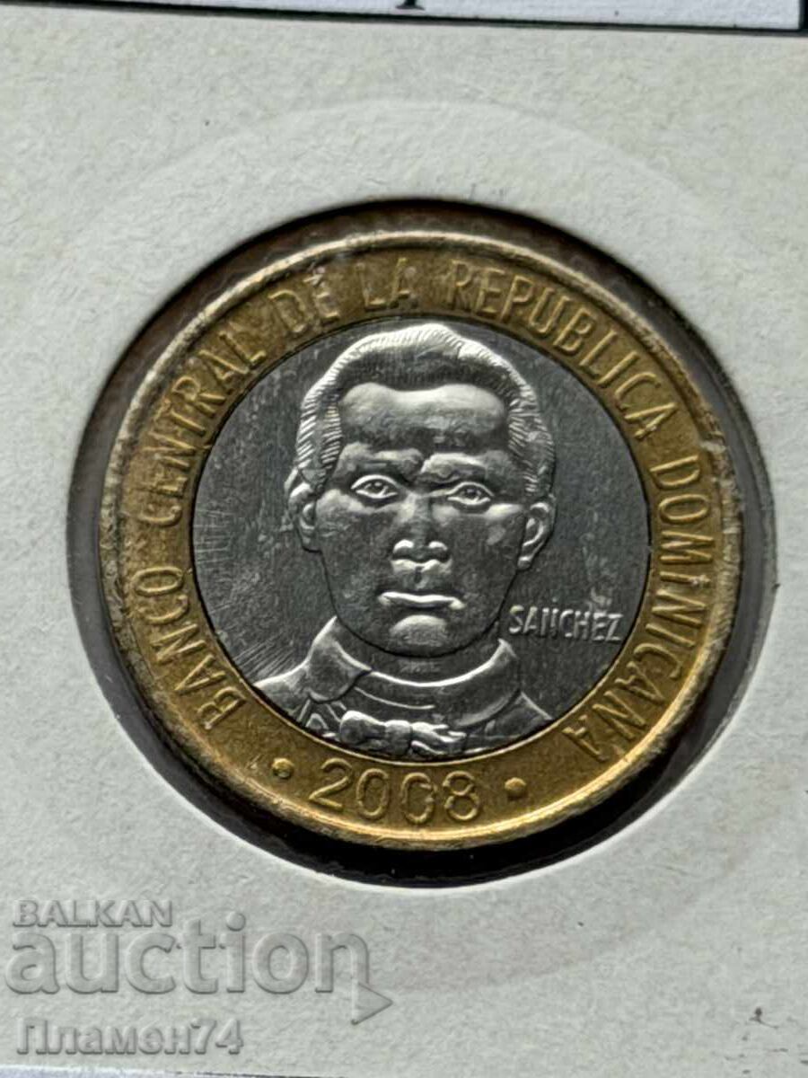 5 pesos 2008 Republica Dominicană cu preț € 2.00 | 3.91 BGN