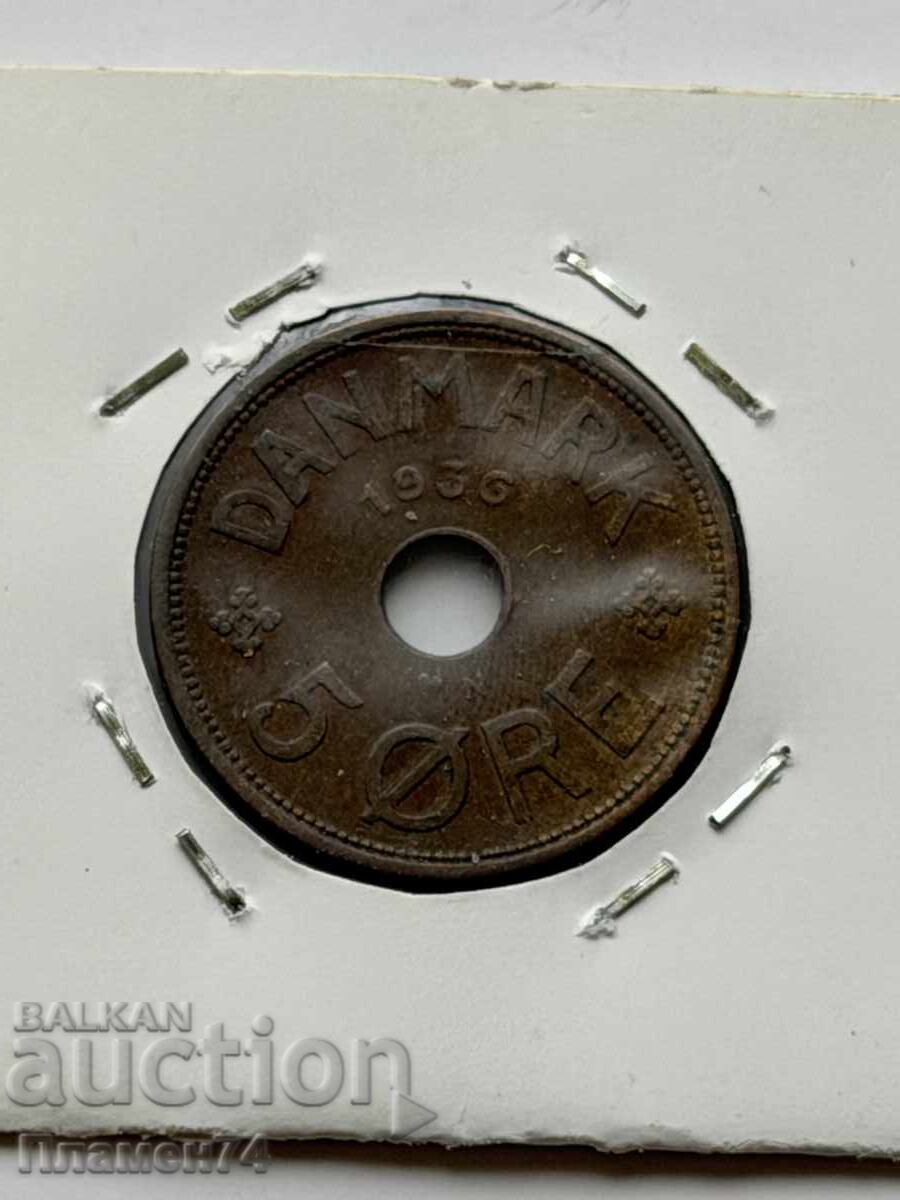5 öre 1936 Δανία 5 öre 1936 Δανία