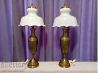 Set două lămpi mari din alamă - lampă