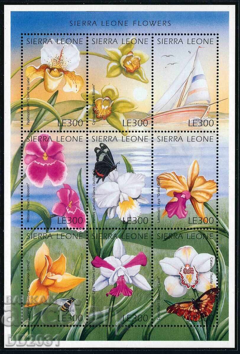 Sierra Leone 1996 - flowers flora orchids MNH