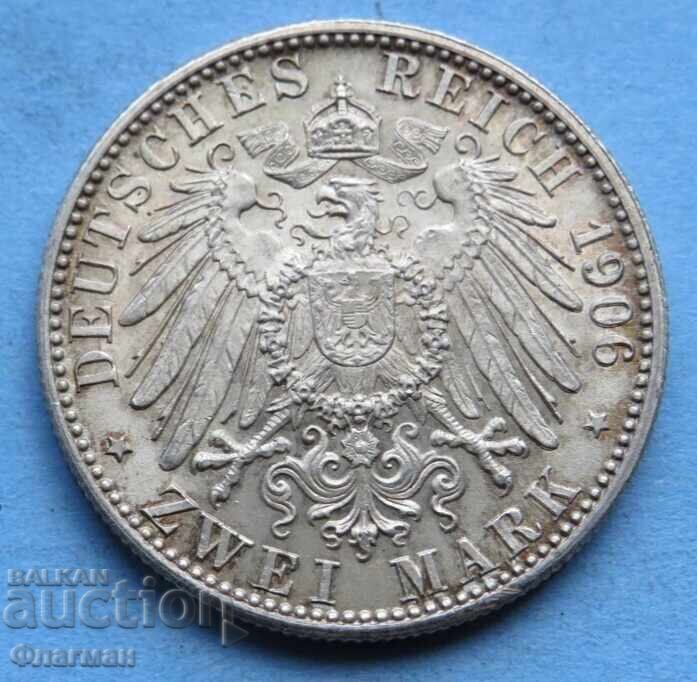Baden 2 Μάρκα 1906 UNC με τιμή € 120.00 | 234.70 BGN