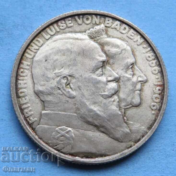 Baden 2 Μάρκα 1906 UNC