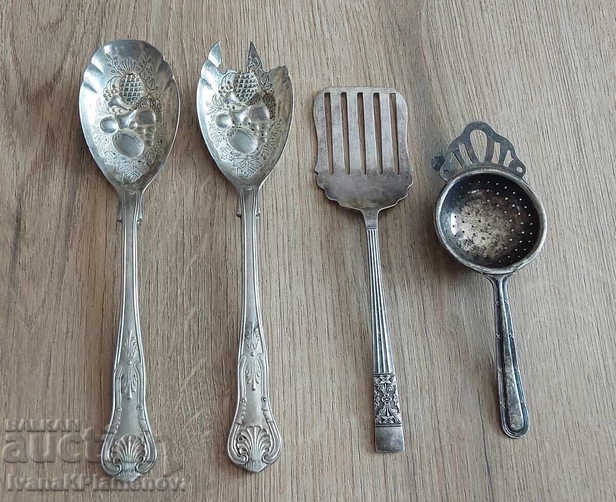 Silver-plated cutlery 4 pieces