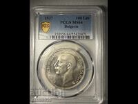 100 leva 1937 ms64