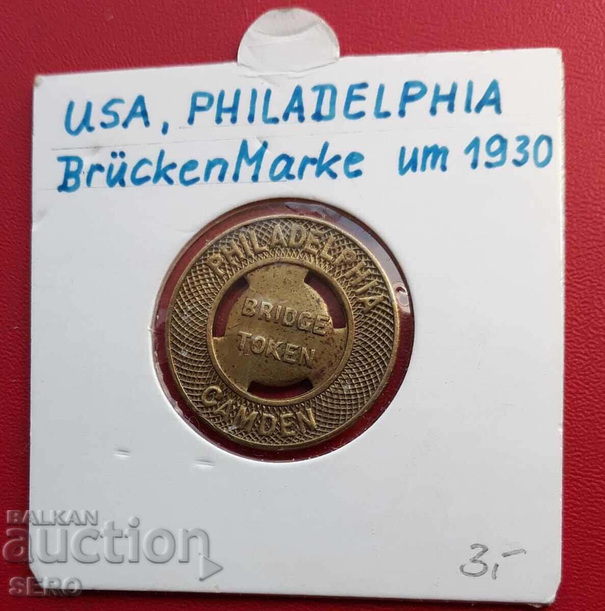 USA-Philadelphia-token 1930