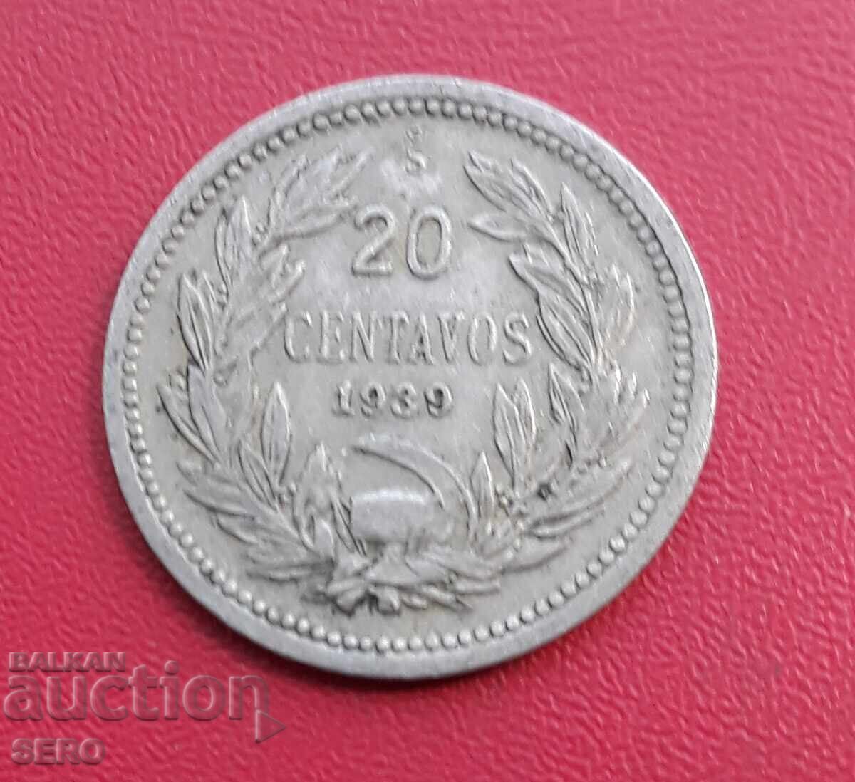 Chile 20 centavos 1939
