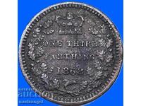 Μεγάλη Βρετανία 1/3 Farthing 1868 Victoria - Rare