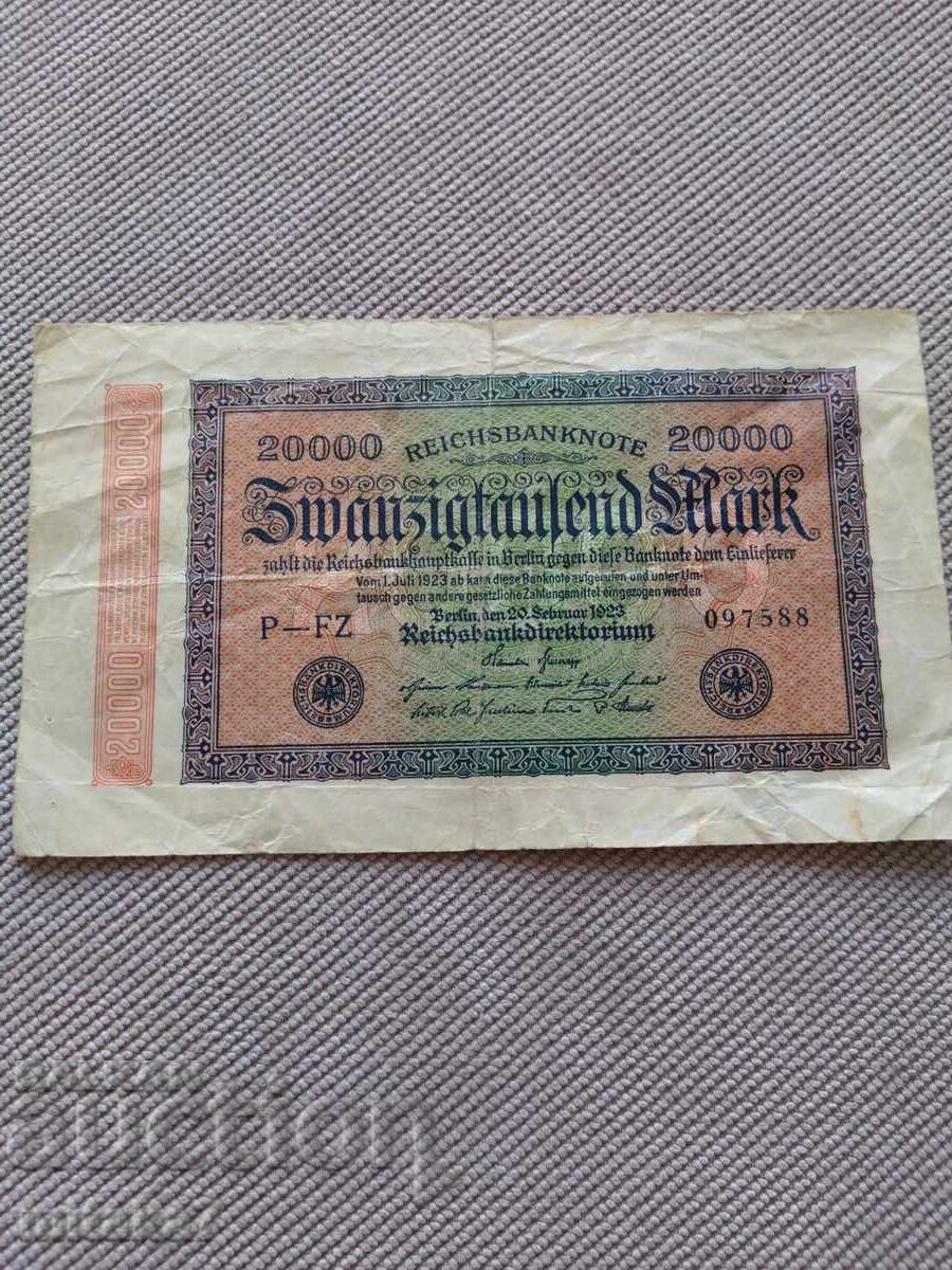 20000 mărci 1923, Germania
