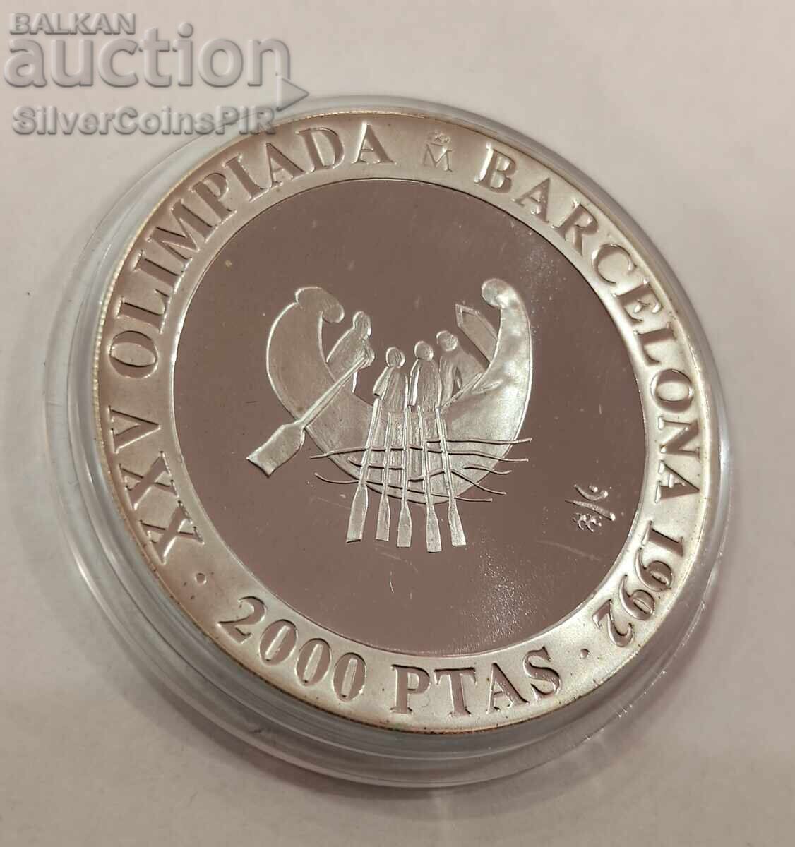 Παράδοση Ασημένιο 2000 Πεσέτες Ολυμπιάδα 1992 Ισπανία