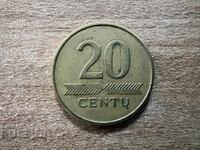 Литва - 20 центас (1997)