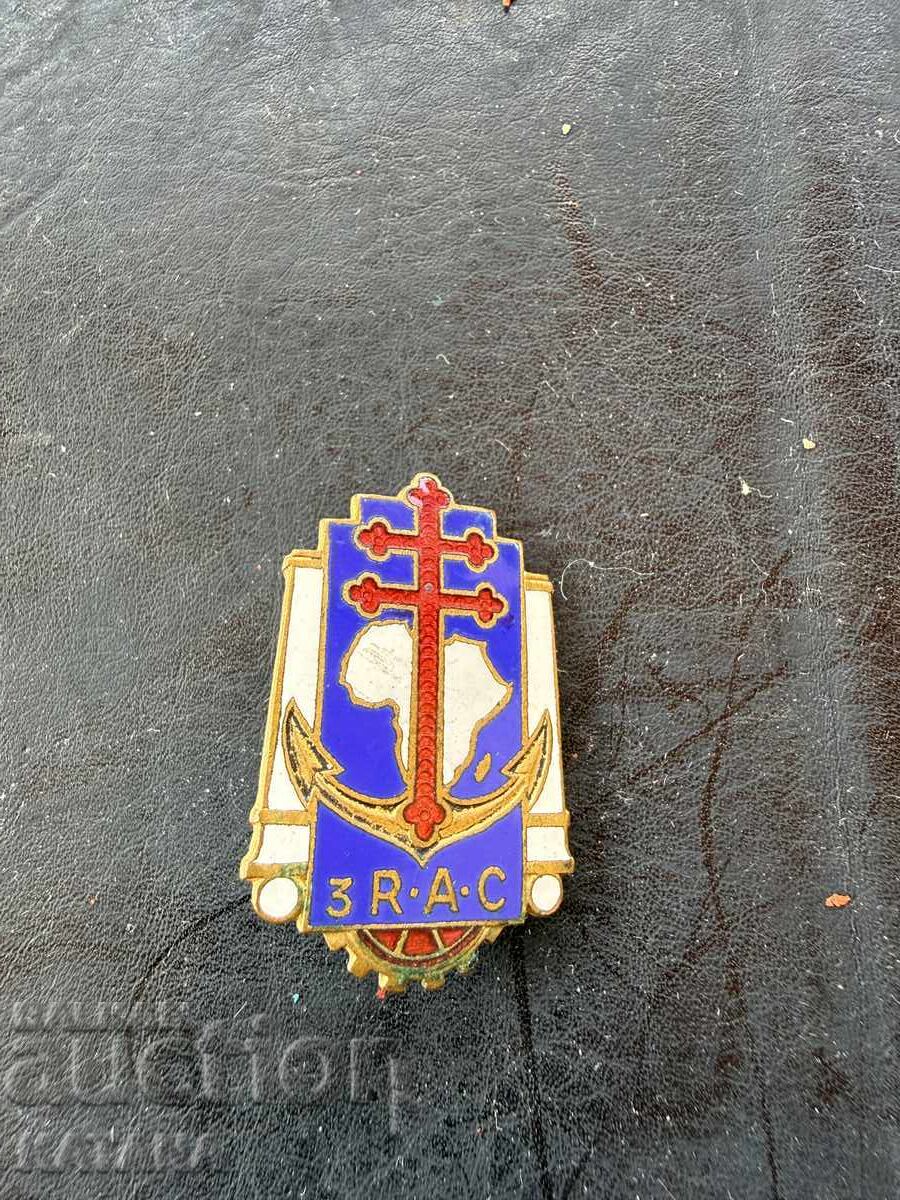 Μεταλλικό σήμα του 3ου Συντάγματος Αποικιακού Πυροβολικού Μεταλλικό σήμα του 3ου Συντάγματος Αποικιακού Πυροβολικού