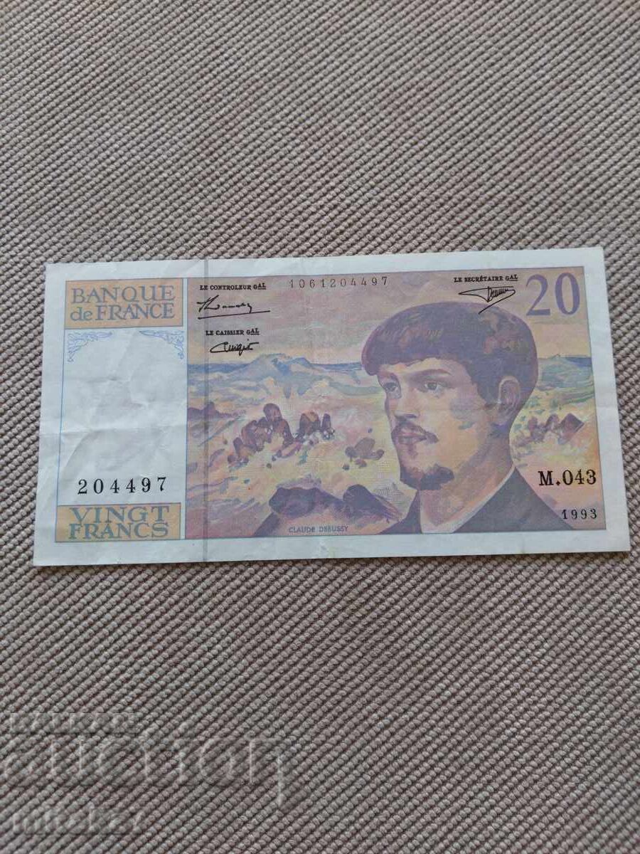 20 франка 1993 година, Франция