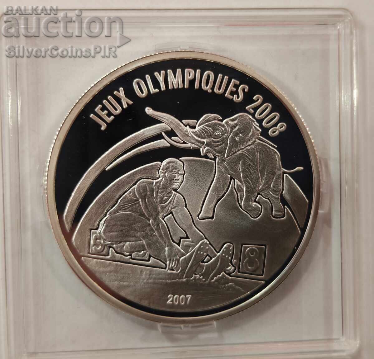 Auction  Silver 1000 Francs 2008 Olympics Togo