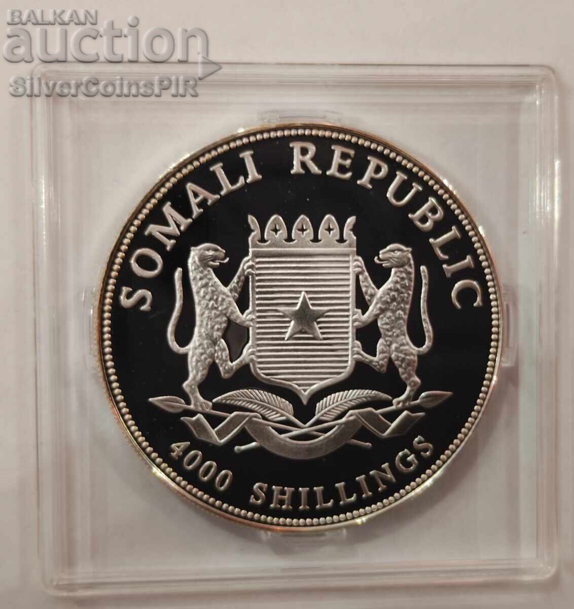 Delivery of Silver 4000 Shillings 2008 Olympics Somalia