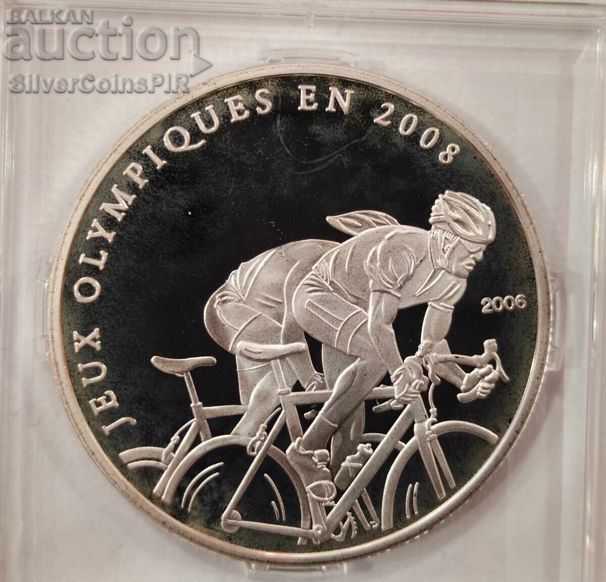 Auction  Silver 10 Francs 2008 Olympics Congo