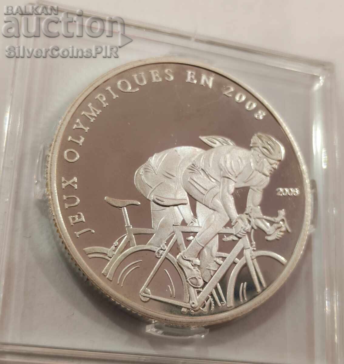 Delivery of Silver 10 Francs 2008 Olympics Congo