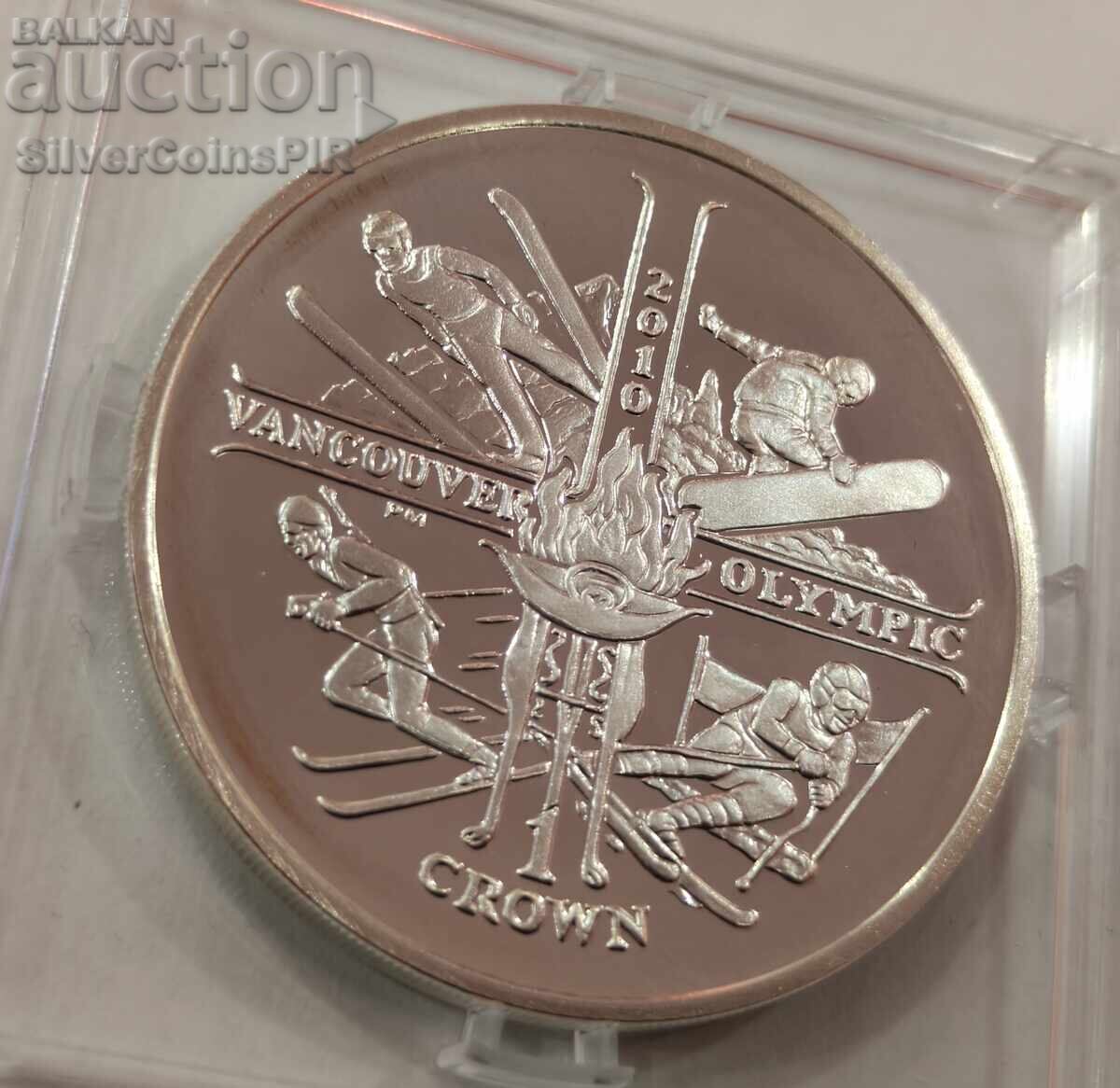 Доставка на Сребро 1 Корона Олимпиада 2010 Остров Ман